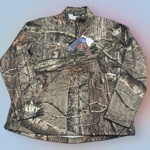 HUNTWORTH Men’s Large 1/2 Zip Camouflage Pullover Jacket